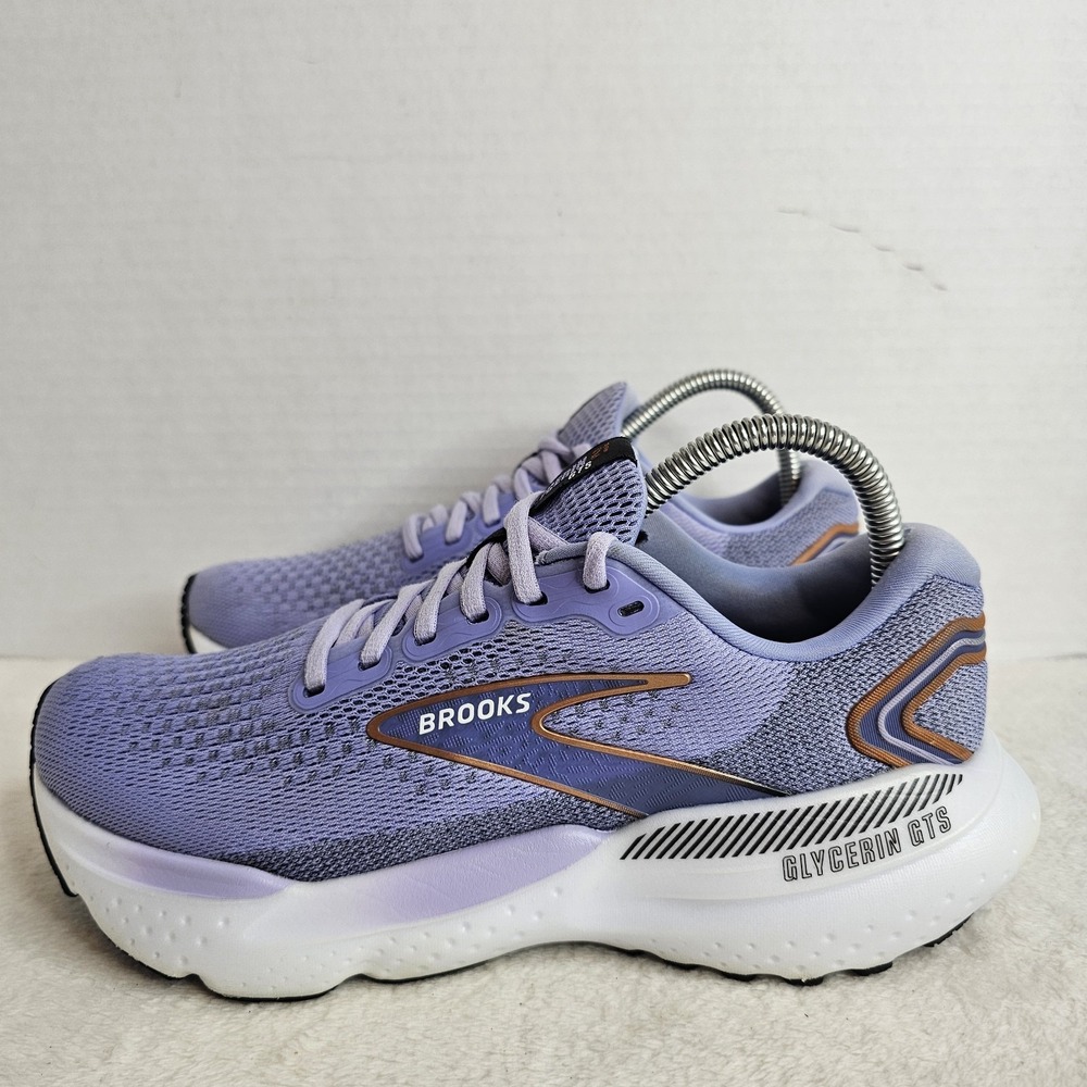 Brooks Glycerin GTS 21 1204091B544 Athletic Women US 8.5B Purple Knit Running